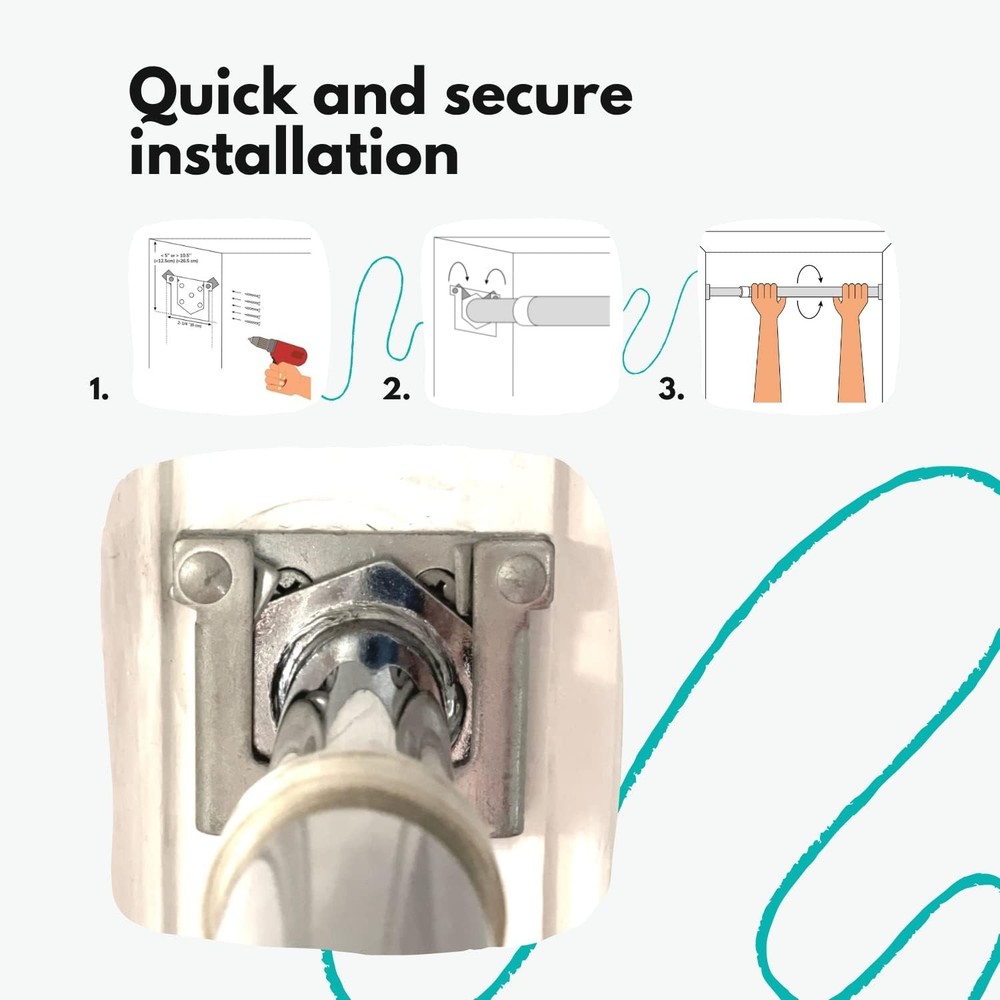 Brackets for Doorway Pull-up Bar - Chin-up Bar - Gymnastics bar