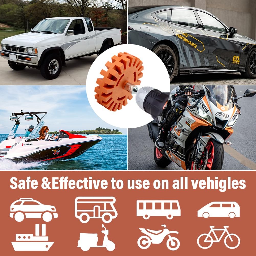 Decal Remover Eraser Wheel, Remove Car Decals, Car Stripes Vinyl Tapes and