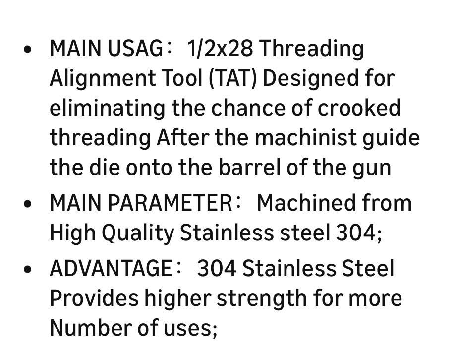 2 Threading Alignment Tools (TAT) 1/2-28 Die Starter 2PK Stainless Steel ￼￼