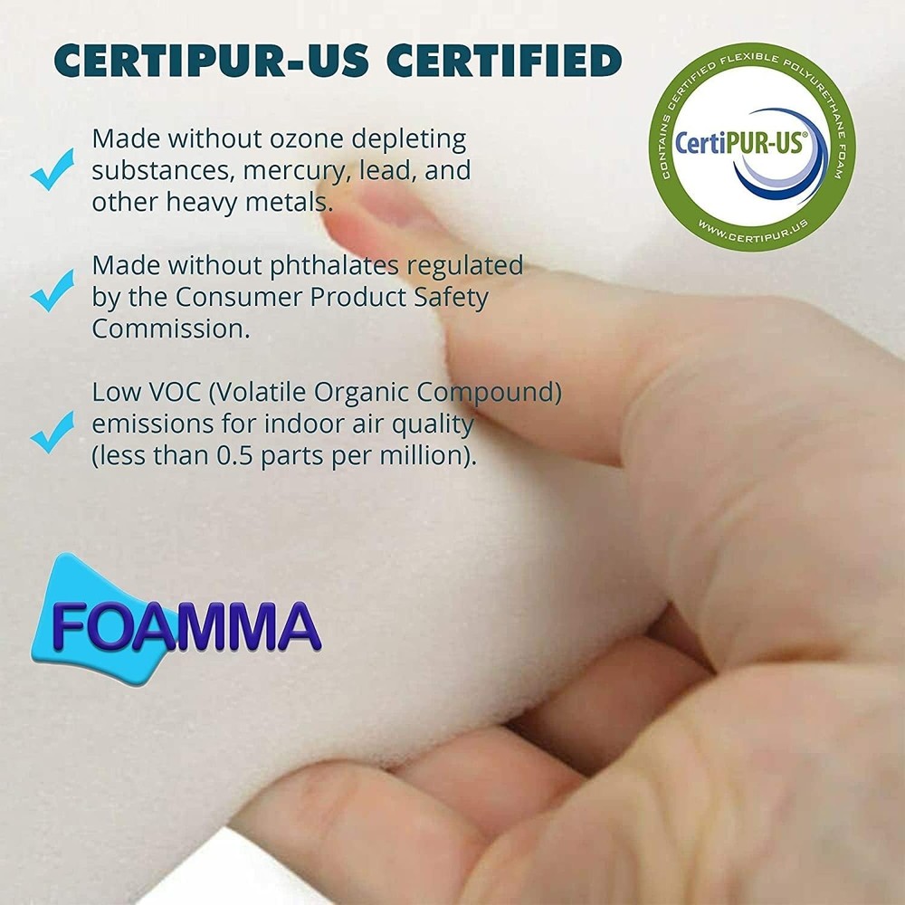 Durable 5" High Density Cushion Foam - Perfect for Chair & Couch Replacement