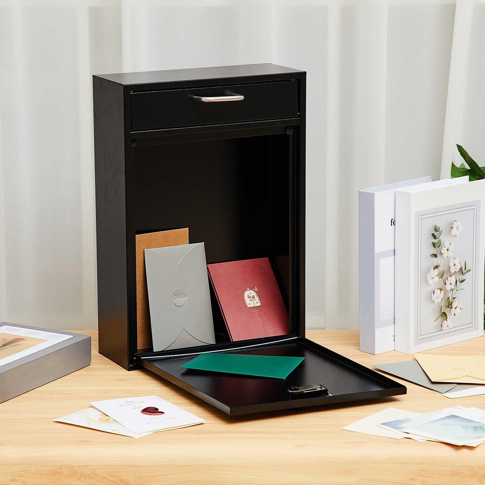 Wall Mount Mailbox with Combination Lock Large Locking Security Mailbox for O...