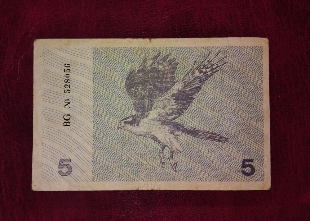 Lithuania 5 talonu banknote,1991year,(normal condition)