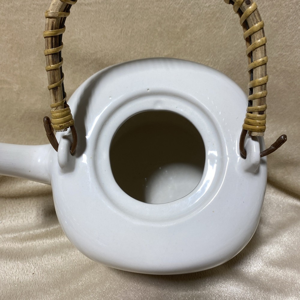 Ceramic Teapot With poinsettia On Front