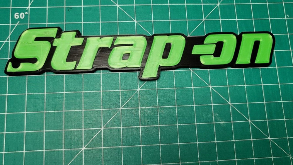 Strap-on 3 D Printed  (novelty) toolbox Emblem Badge