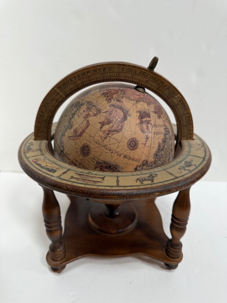 vintage old world tabletop globe
