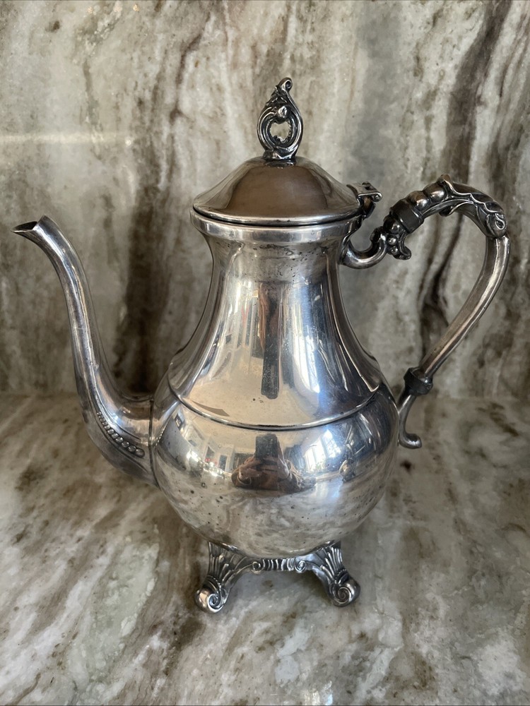 VIntage Silver on Copper Tea Set
