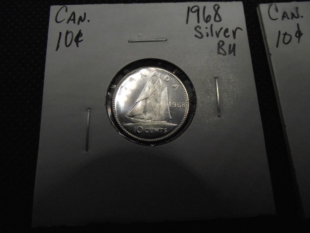 1968 Canada Silver & Nickel BU Dimes