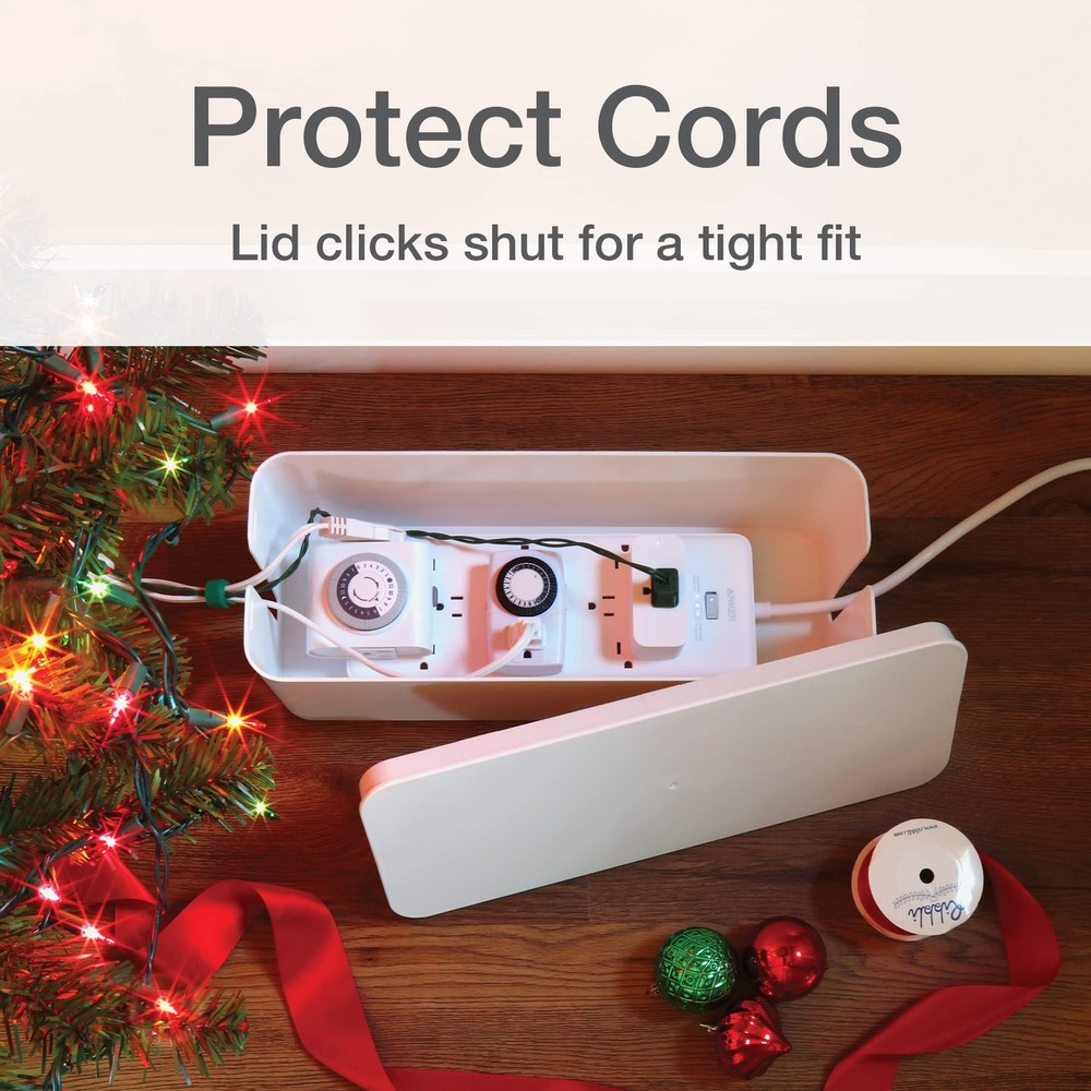 Oxford Cable Management Boxes, 3 Pack, Small, Medium, Large, 15 white