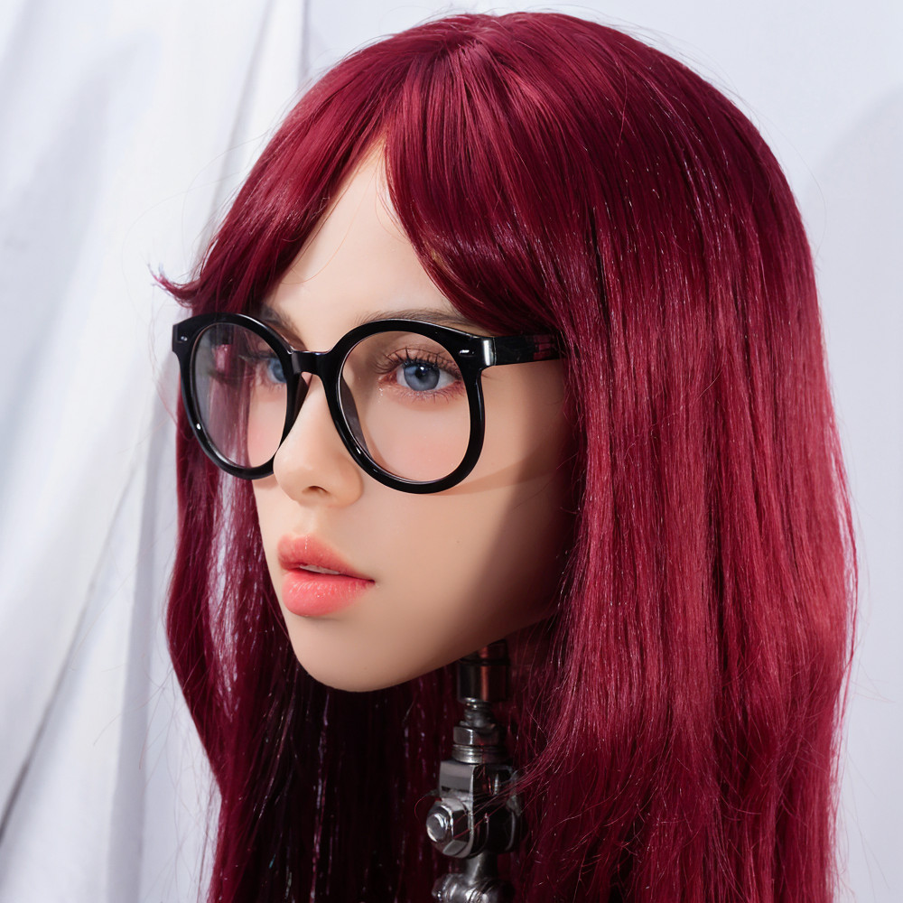 1:1replica of a female head model,made of TPE material,Mannequin Head,burgundy w