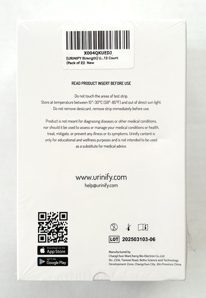 Urinify Strength Urine Test Strips 2-Pack - 6 Strips Per Box