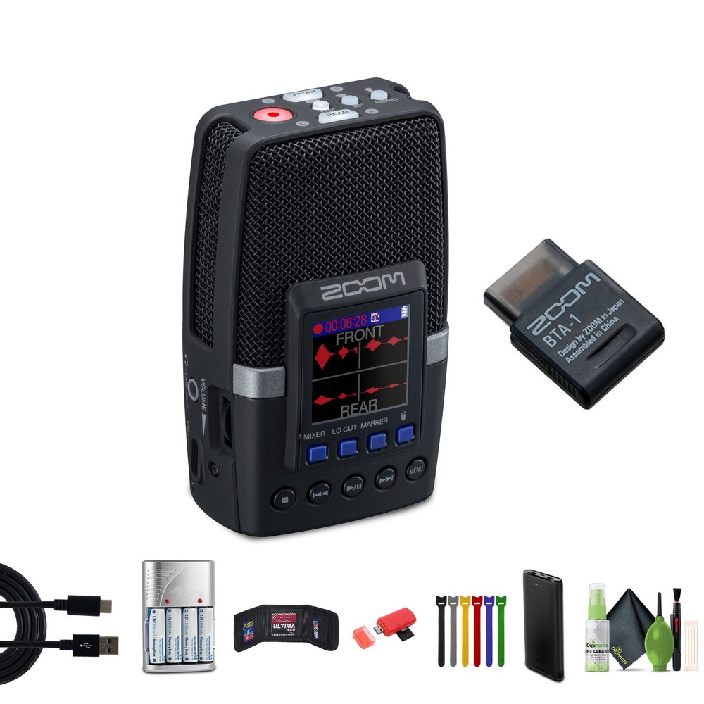Zoom H2essential Multi-Mic Handy Recorder Bundle With BTA-1 Bluetooth Adapter