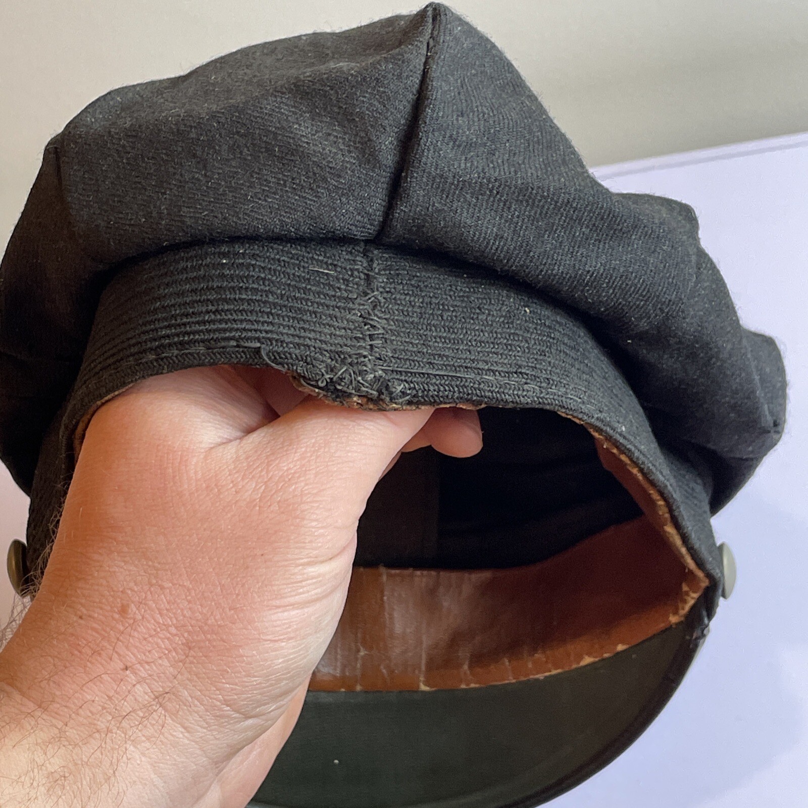 VINTAGE STANDARD OIL Indiana CO METAL ENAMEL SERVICE NAME GAS Hat Marshall Field