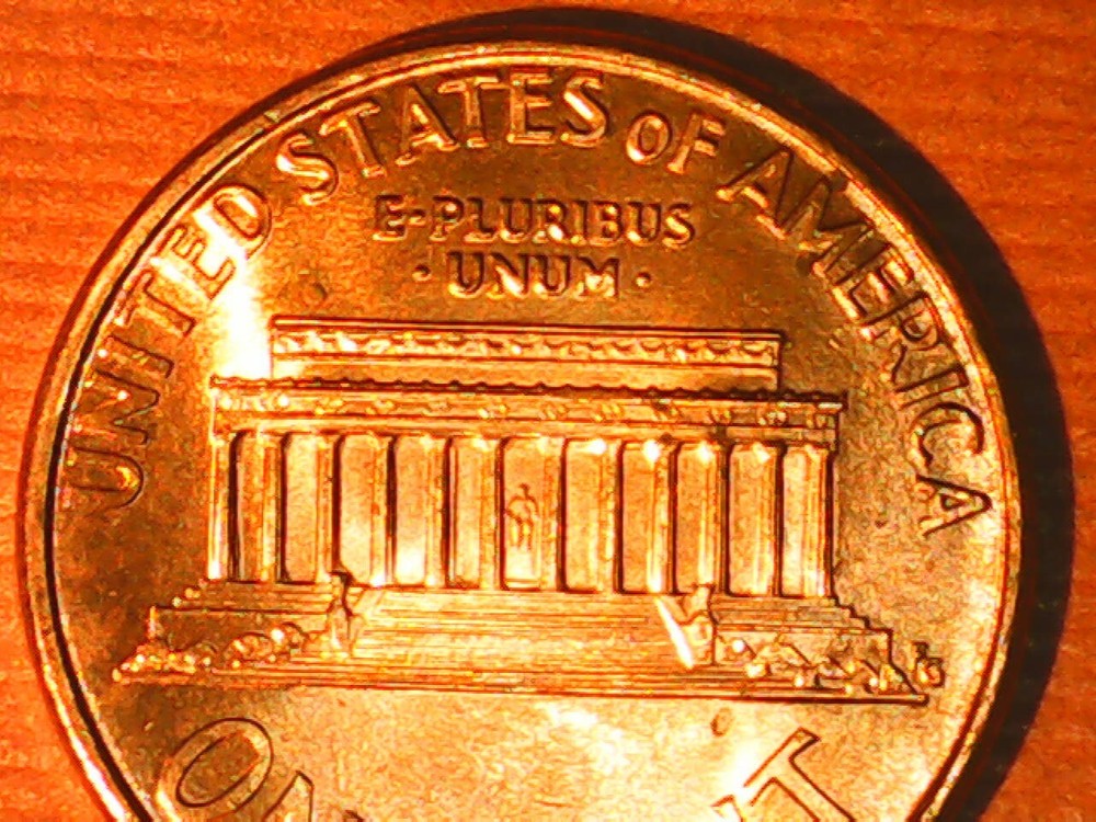 1995 Penny Die Chips Obverse, "BIE" error.