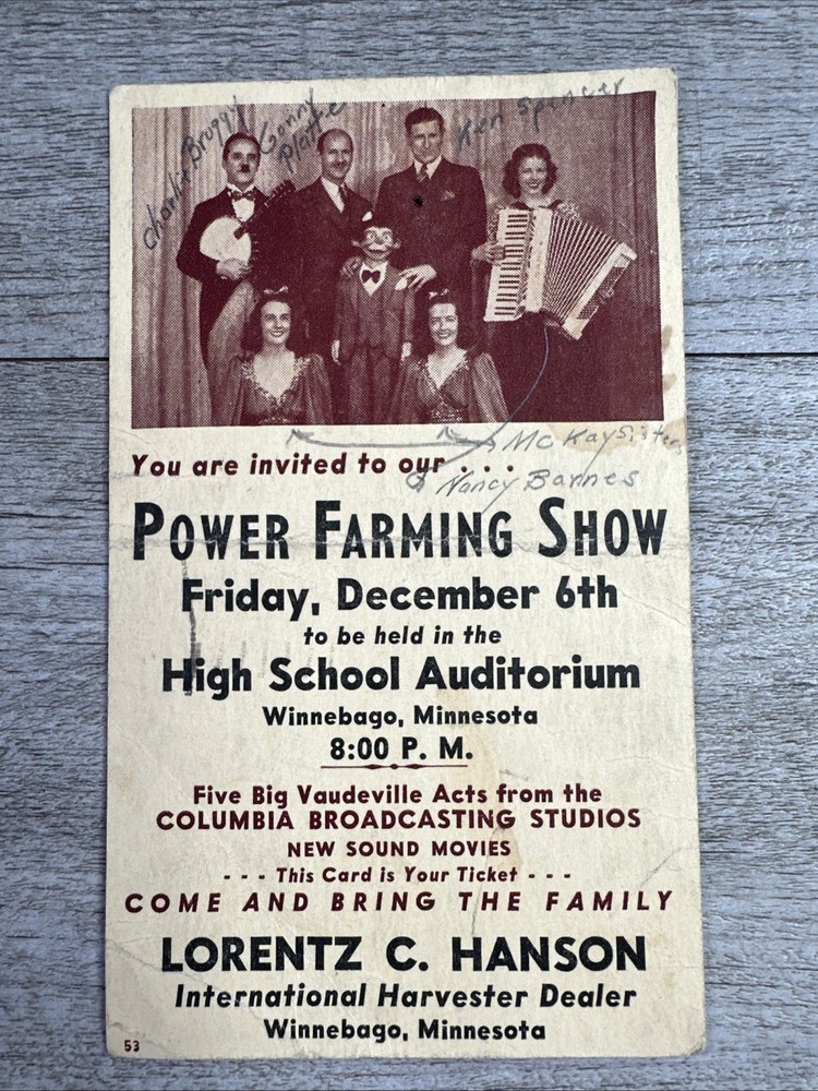 Vintage 1940 Advertisement Post Card Columbia Broadcasting Studios Postmarked
