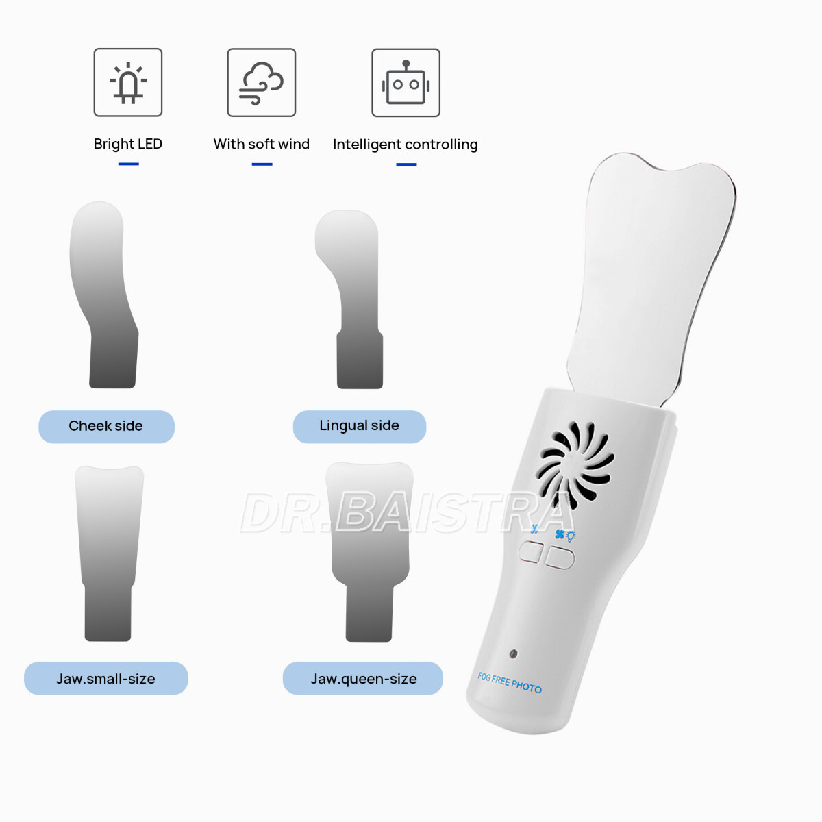 Dental Occlusal Mirror Fog Free LED Intra Oral Photo System 4 Mirrors Anti-Fog