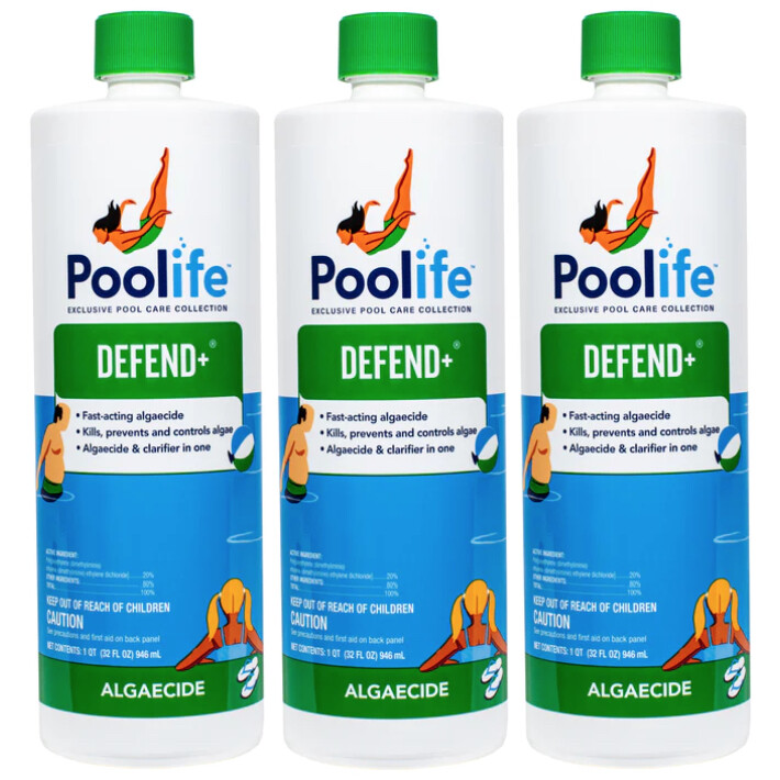 Poolife Defend+ Pool Algaecide 32 oz - 3 Pack