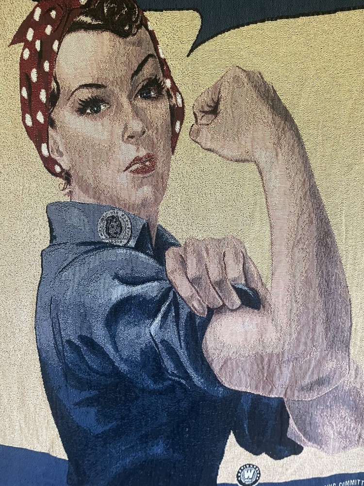 Rosey Riveter Tapestry Blanket