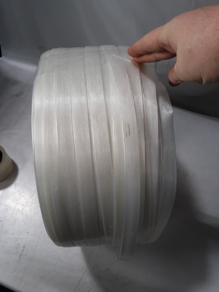 Plastic Strapping, Hg, White, 7800 Ft.