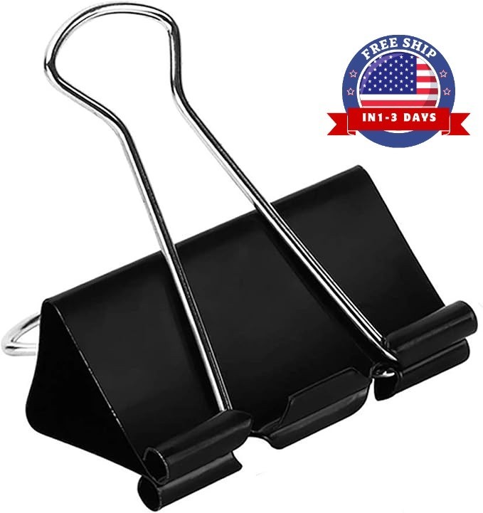 Extra Large Binder Clips (36 Pack) 2 Inch, Big Paper Clamps for Office Supplies