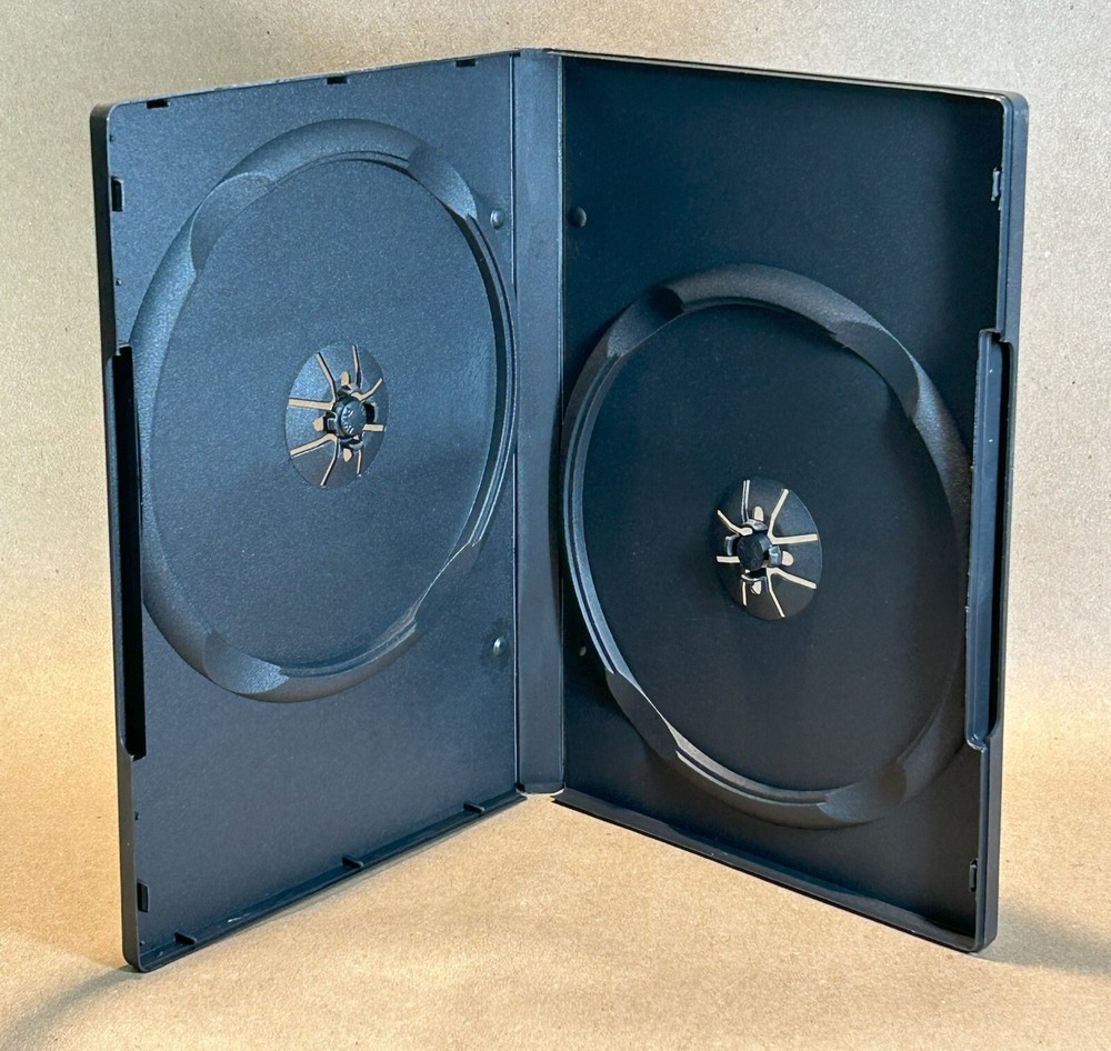 DVD Library Case 10 Pack Single Disk Value Disk 14mm Black New CD