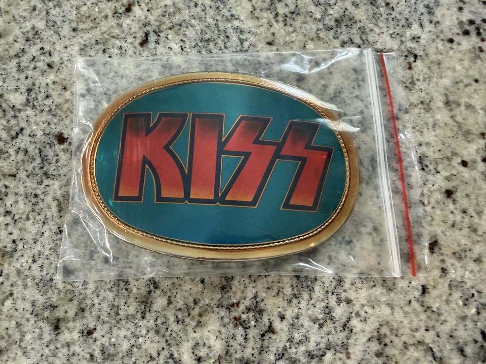 KISS 1977 DESTROYER LOGO PACIFICA BELT BUCKLE GENE PAUL ACE AUCOIN VINTAGE RARE!