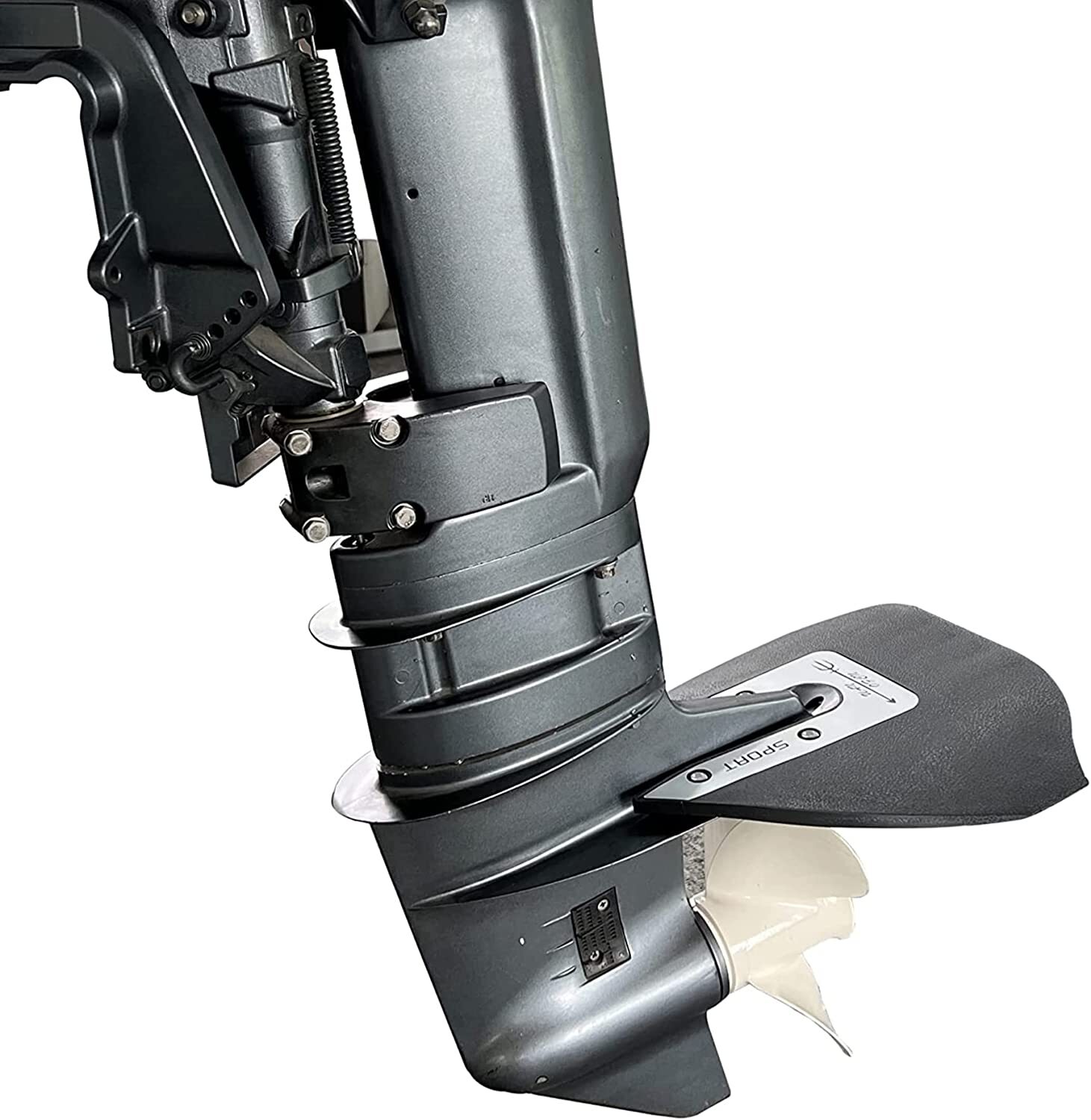 Whale Tail Hydrofoil Stabilizer for Boat Outboard 8-75 HP Motors Drive w/ Bolts