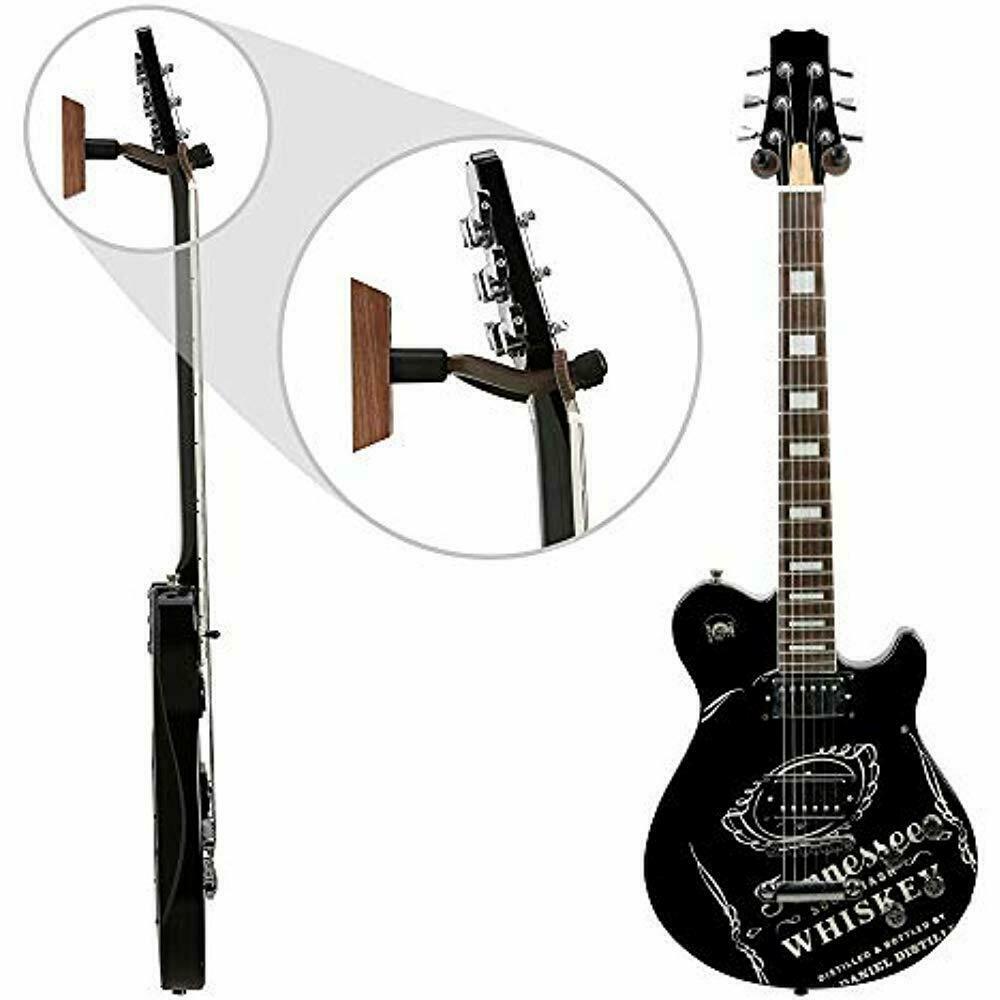 3-Pack Black Walnut Guitar Hanger Wall Mounts