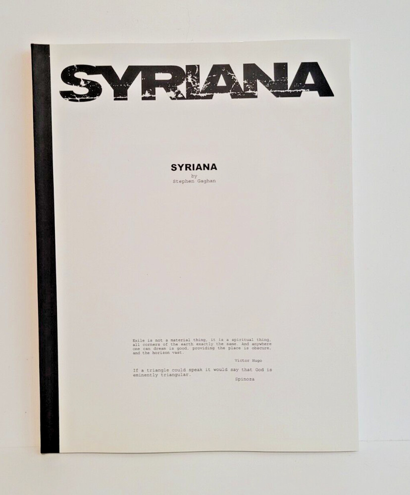 "Syriana" Original Screenplay by Stephen Gaghan | Script