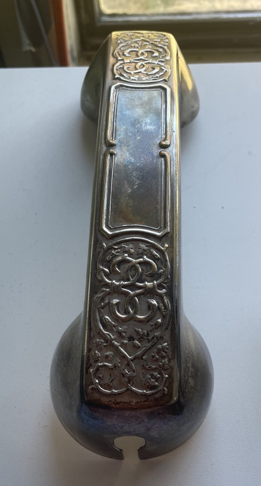 Vintage Rotary Phone Handset Receiver Leonard Silver Plate Victorian Pattern