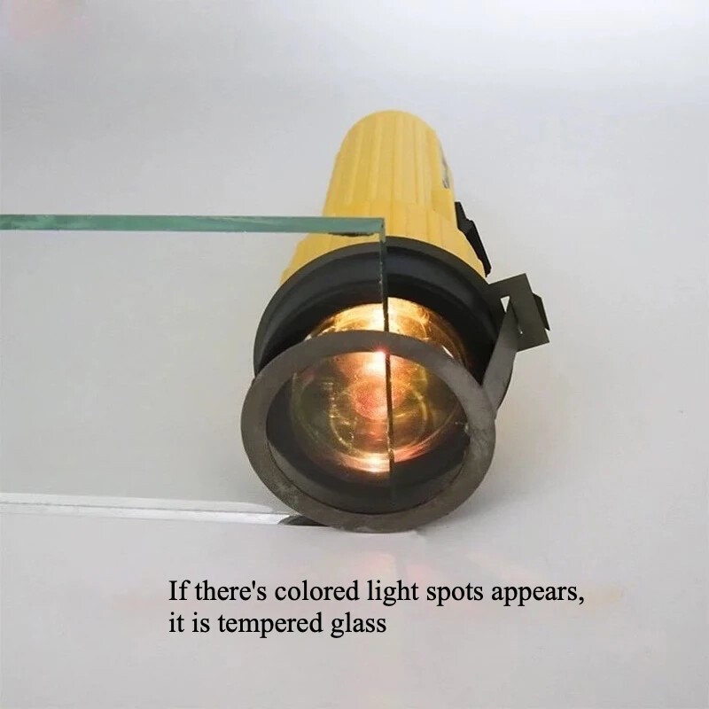 1pc Toughened Glass Detection Torch - Quick Identification LED Flashlight