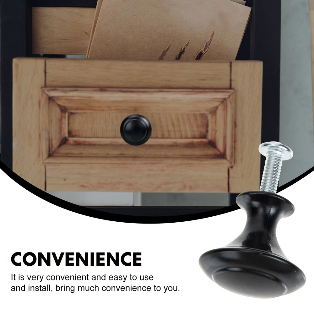 New 30 Pack Matte Black Kitchen Cabinet Knobs Round Drawer Pulls Stainless Steel