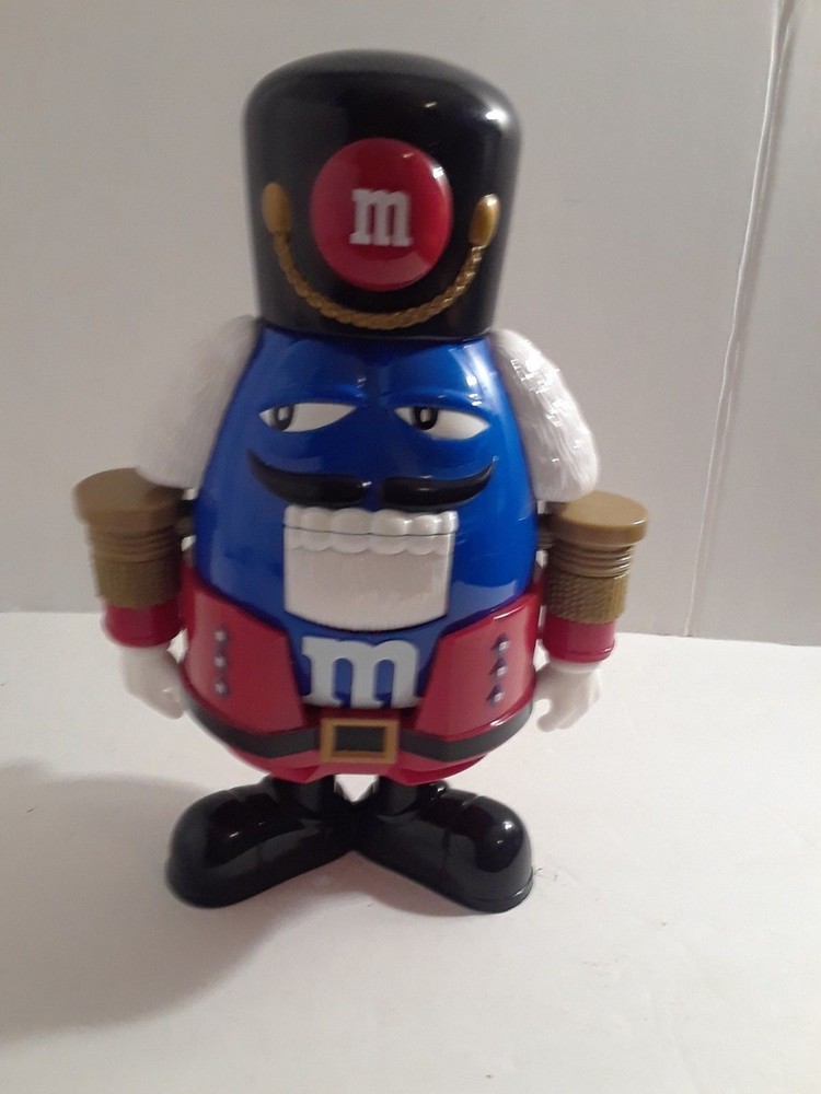 M&M Christmas Nutckracker Candy Dispenser Blue M&M