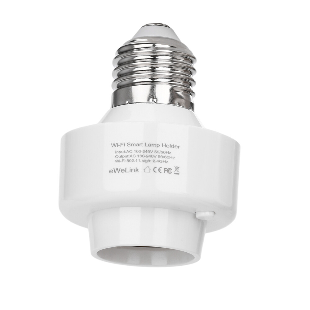 Smart WiFi Bulb Socket E26 E27 Light Bulb Adapter EWeLink Alexa Google Control
