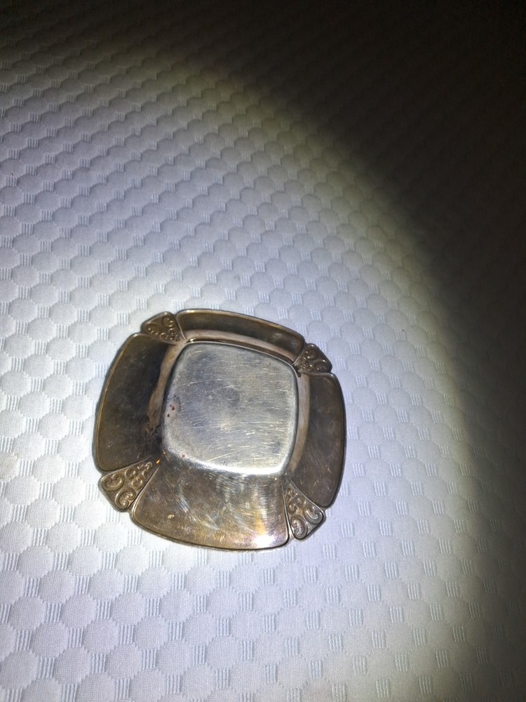 silver plated tray small round or oval