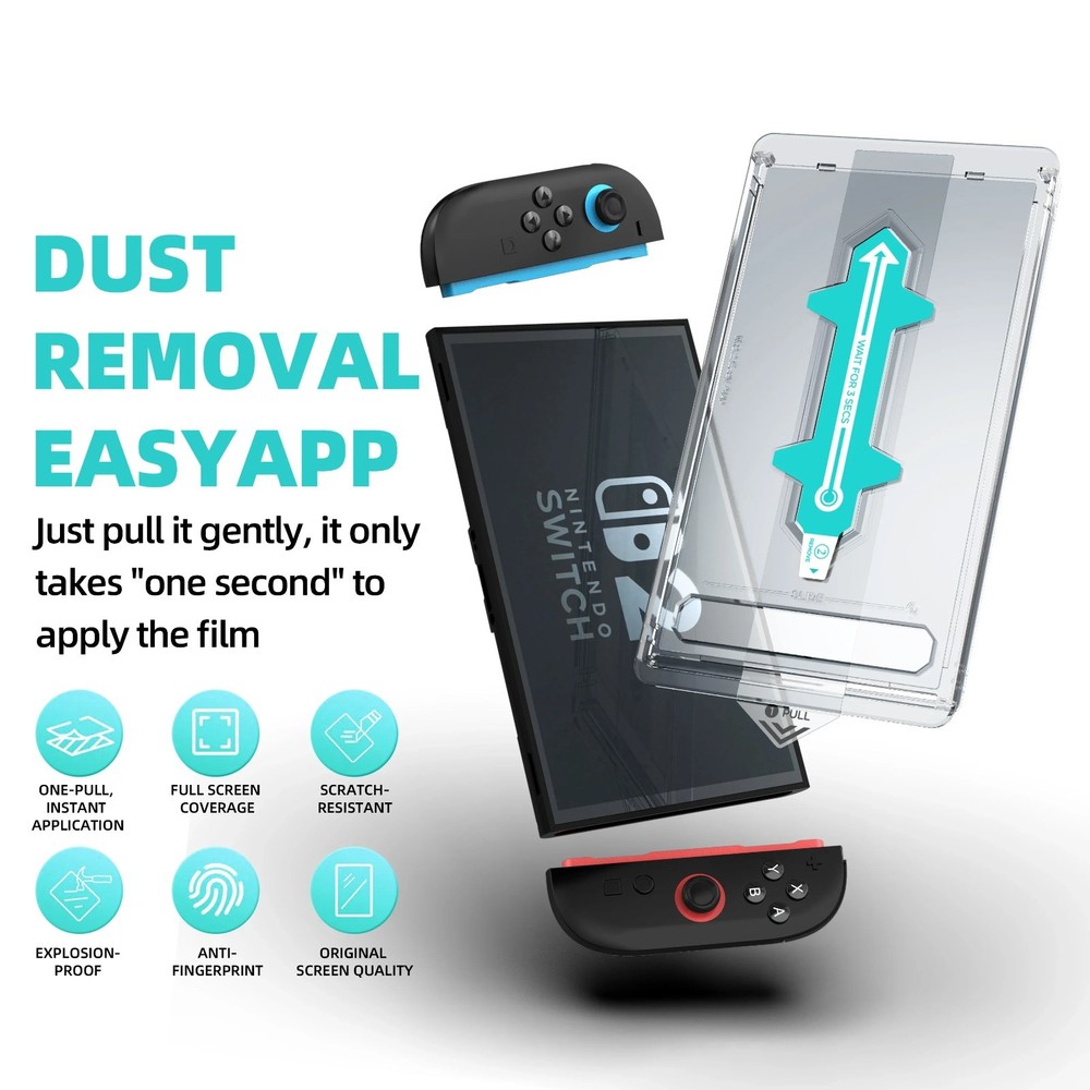 Auto-Alignment Screen Protector for Nintendo Switch 2 / OLED - HD Tempered Glass