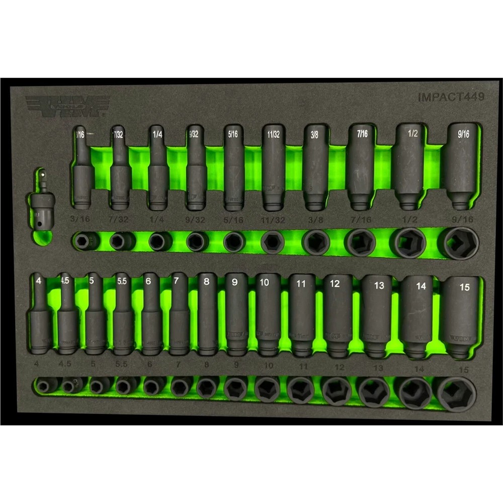 VIM Tools 49 Piece 1/4 Inch Impact Socket Master Set