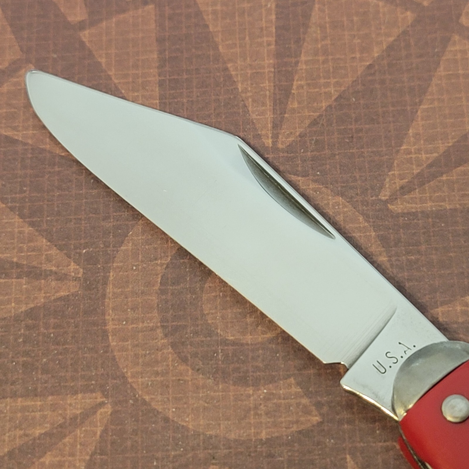 COCA COLA Advertising Knife Made In USA 2 Blade Jack Smooth Red Handles