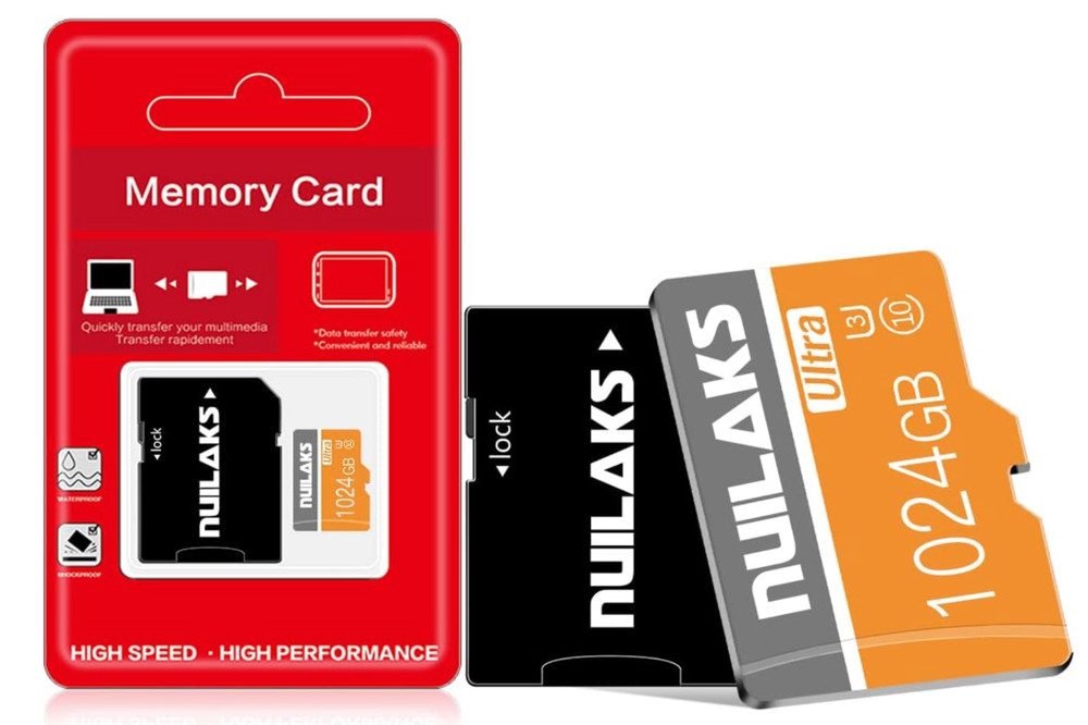 1 TB Micro SD / SD Memory Card 1 TB High Speed Waterproof Class 10