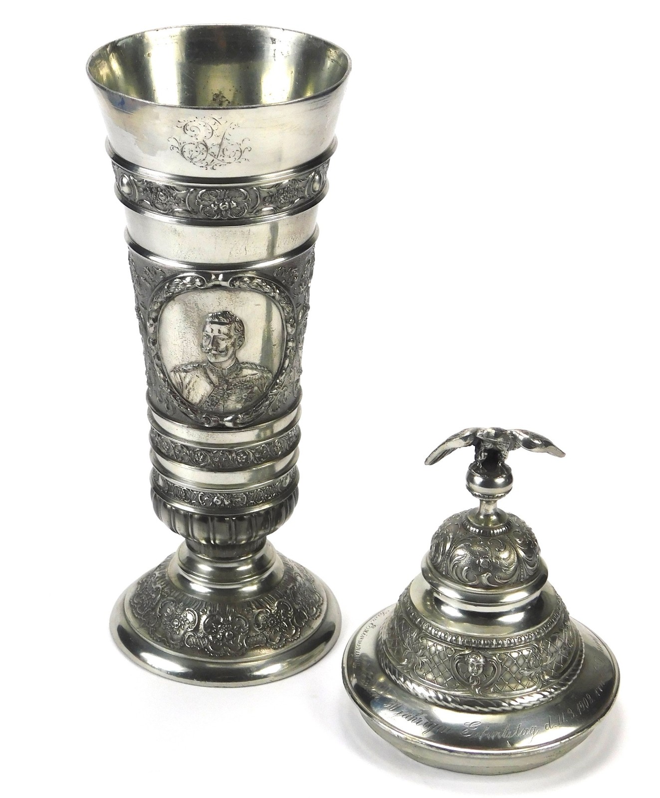 Antique German Germany WW1 Presentation Stein Cup Goblet