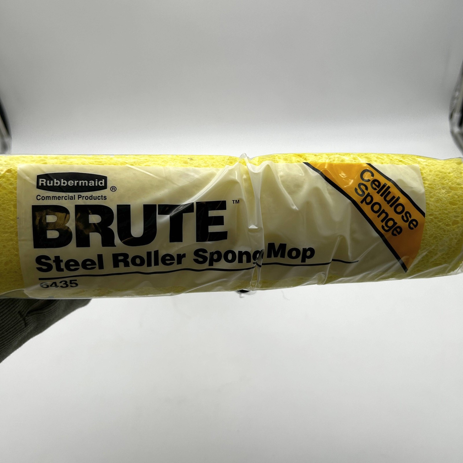 Rubbermaid FG643500BRNZ Steel Roller Sponge Mop w/ Cellulose Sponge Head 6435