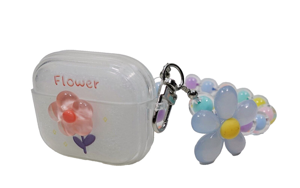 AirPods 3rd Generation Case Cover AirPod Protector Case Flower Bead Charm Strap