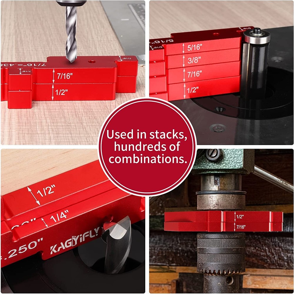 Router Table Saw Setup Bars Metal Precision Setup Blocks Angle Height Gauge Set