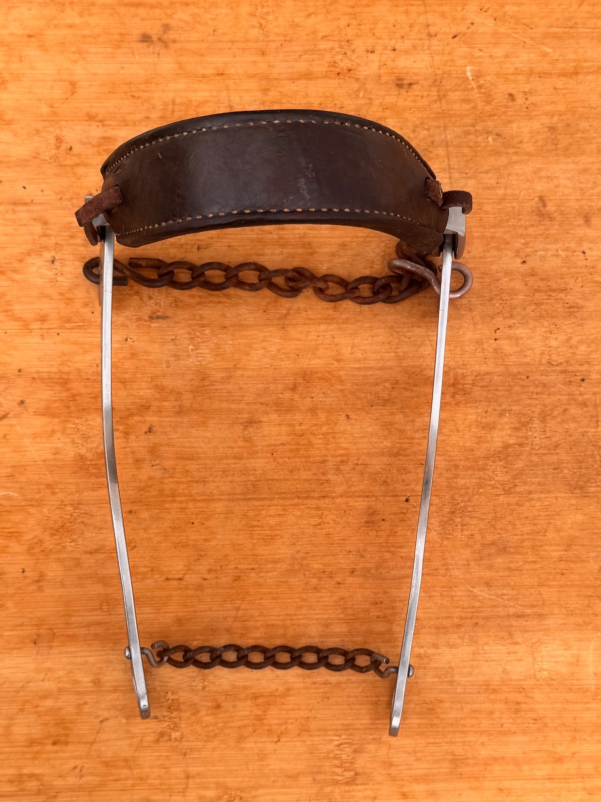 SLIESTER Engraved Surgical Steel Leather Nose Mechanical Hackamore ~ Bitless