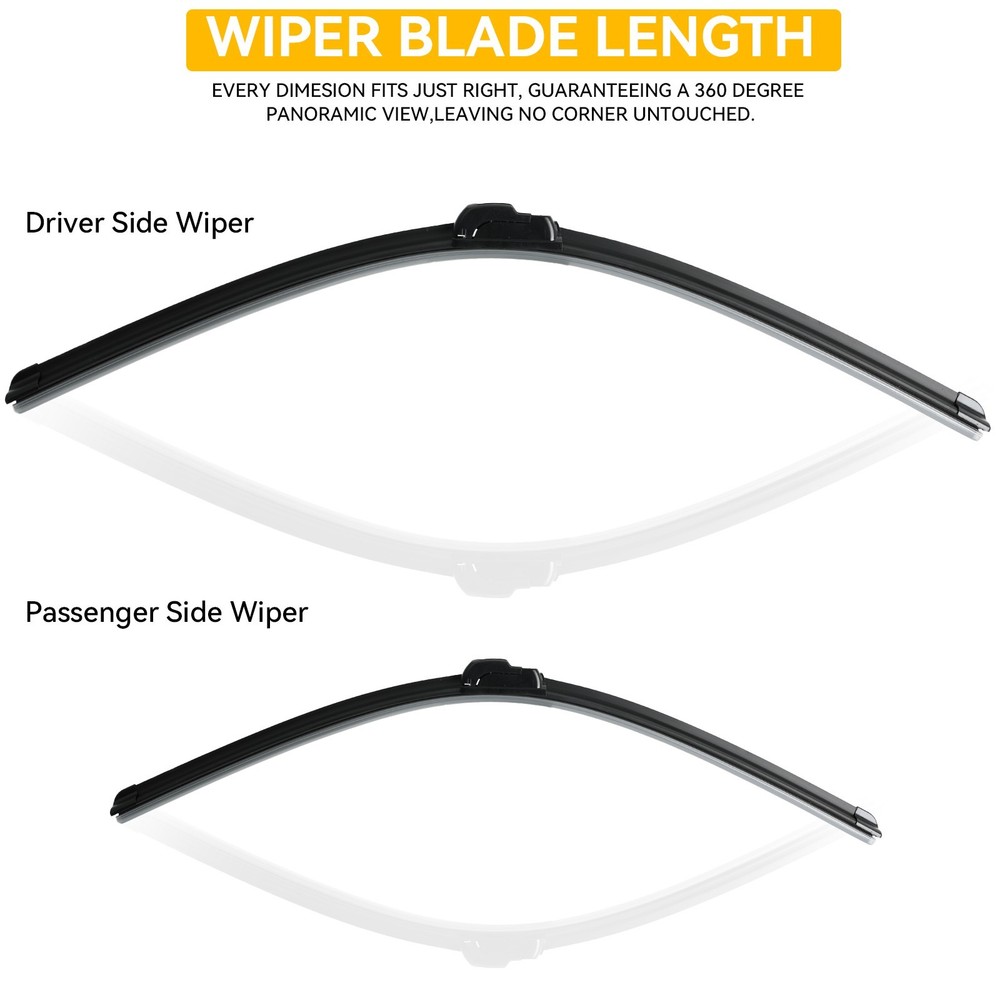 2Pcs Front Windshield Wiper Blades Set For Cadillac DeVille 1991-2005 22"+22"