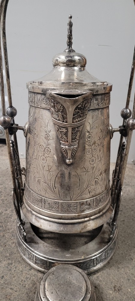 Victorian Pairpoint MFG Co Quadrouple Silverplate tilting pitcher set