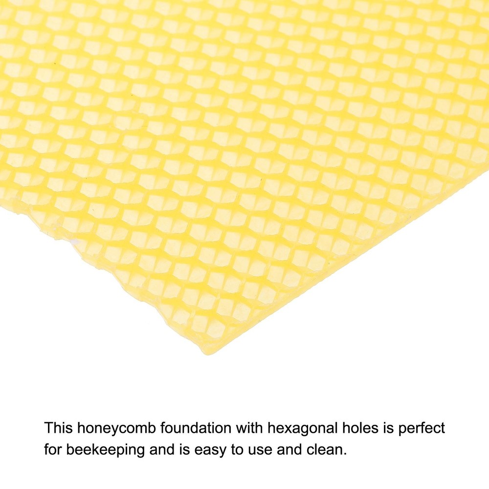 20 Pcs Wax Foundation for Bee Frames, Beehive Foundation Sheets Yellow