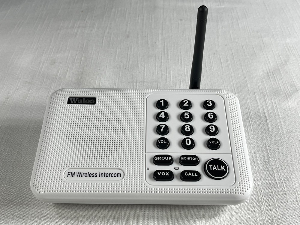 Wuloo W666-P4 White Wireless 10 Channel 3 Code Intercom System Pack Of 4
