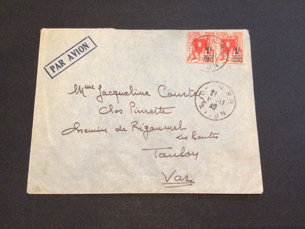 Algeria 1940 Airmail stamps postal cover Ref 63191