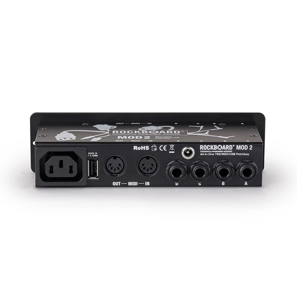 Rockboard MOD2 V2 4xTRS 2xMIDI 1xUSB Pedalboard Patchbay + IEC Power Patch Cable