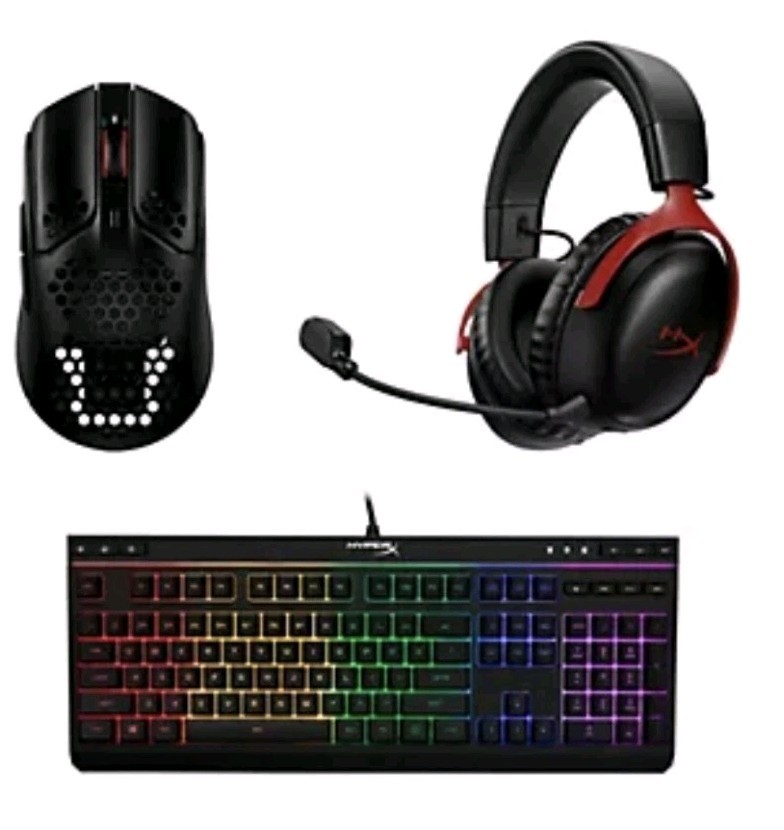 HP Hyper X Gaming Bundle Cloud 3 Mic, Haste Wireless Mouse, Alloy Core Keyboard